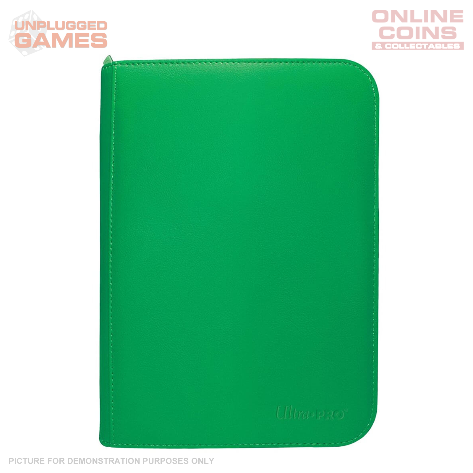 ULTRA PRO Binder - Vivid 4-Pocket Zippered Pro-Binder - GREEN